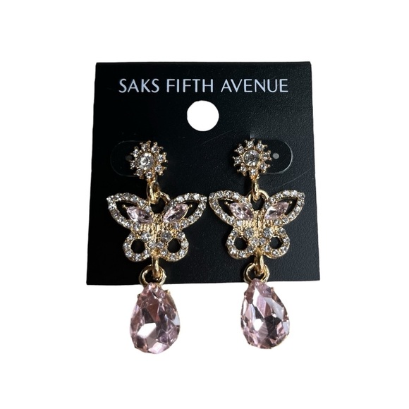 Saks Fifth Avenue Butterfly Earrings - Picture 1 of 5